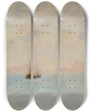 Triptych art skateboard deck of Jan Cigliski From The Ship From The Journey To India_1 by Jan Ciaglinski (1858-1913) Triptych art skateboard deck of Jan Cigliski From The Ship From The Journey To India_1 by Jan Ciaglinski (1858-1913)