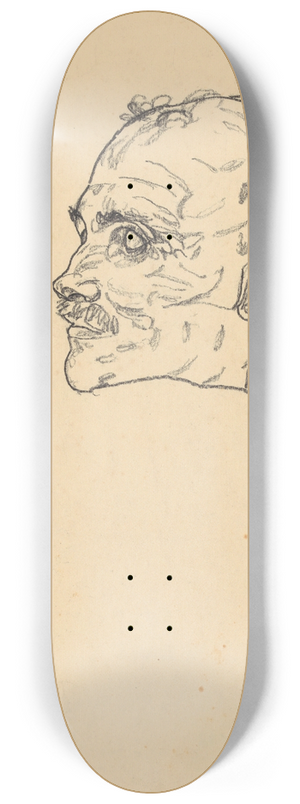 Egon Schiele - Gustav Klimt auf dem Totenbett 8.25 inch art skate deck