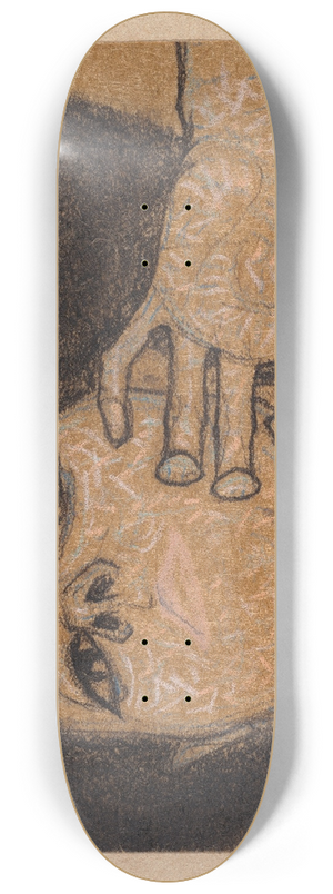 Egon Schiele - Head of a Woman 8.25 inch art skate deck