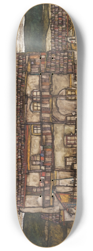 Egon Schiele - House with Shingle Roof (Old House II) 8.25 inch art skate deck