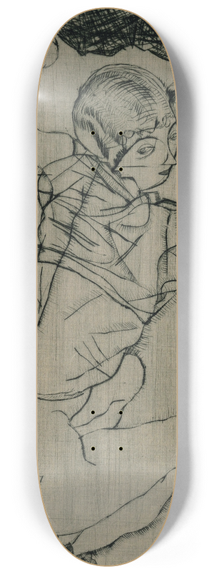 Egon Schiele - Kauernde 8.25 inch art skate deck