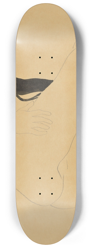 Egon Schiele - Liegender Mdchenakt 8.25 inch art skate deck