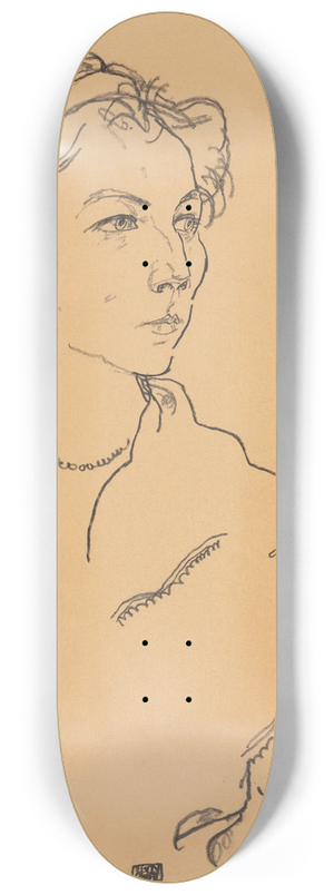 Egon Schiele - Lilly Steiner 8.25 inch art skate deck