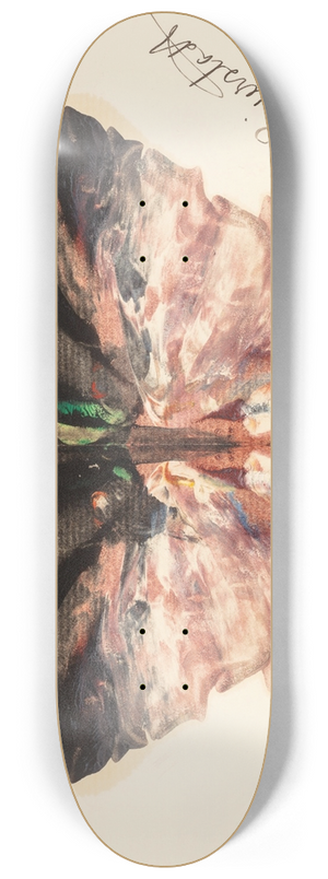Albert Bierstadt - Pink Butterfly 8.25 inch art skate deck Albert Bierstadt - Pink Butterfly 8.25 inch art skate deck