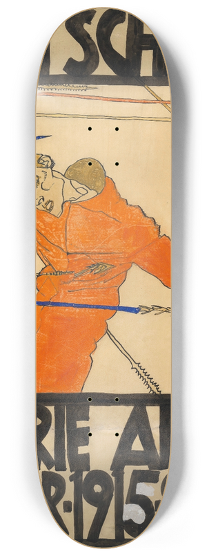 Egon Schiele - Plakat der Schiele-Ausstellung in der Galerie Arnot 8.25 inch art skate deck