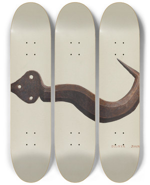 Triptych art skateboard deck of John Petrucci Conestoga Axe Holder by John Petrucci