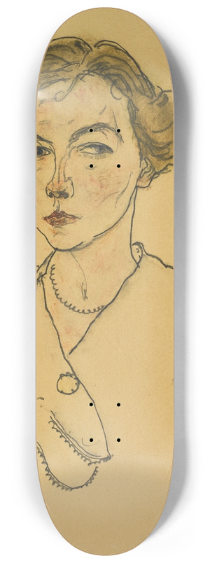 Egon Schiele - Portrait of a Woman (Lilly Steiner) 8.25 inch art skate deck