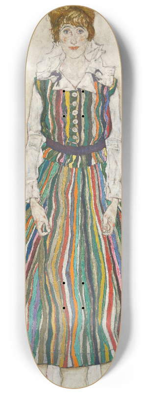 Egon Schiele - Portrait Of Edith (The Artists Wife) 8.25 inch art skate deck Egon Schiele - Portrait Of Edith (The Artists Wife) 8.25 inch art skate deck