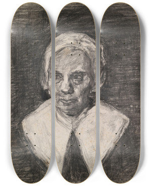 Triptych art skateboard deck of James Ensor The Regentesses Of The Old Mens Almshouse In Haarlem_2 by James Ensor (1860-1949)