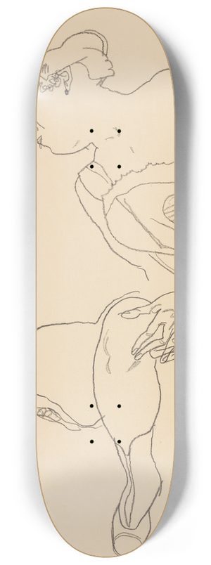 Egon Schiele - Seated Woman in Corset and Boots 8.25 inch art skate deck