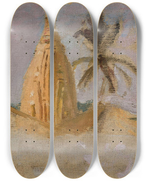 Triptych art skateboard deck of Jan Cigliski Mumbai From The Journey To India_2 by Jan Ciaglinski (1858-1913) Triptych art skateboard deck of Jan Cigliski Mumbai From The Journey To India_2 by Jan Ciaglinski (1858-1913)