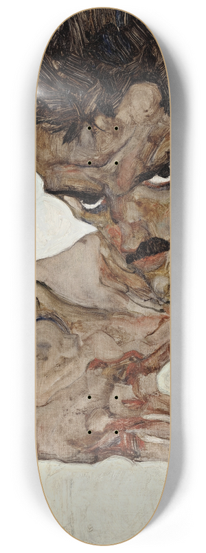 Egon Schiele - Self-Portrait With Lowered Head 8.25 inch art skate deck