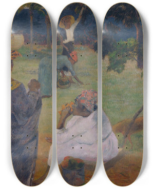 Triptych art skateboard deck of Paul Gauguin The Mango Trees Martinique by Paul Gauguin (1848-1903) Triptych art skateboard deck of Paul Gauguin The Mango Trees Martinique by Paul Gauguin (1848-1903)