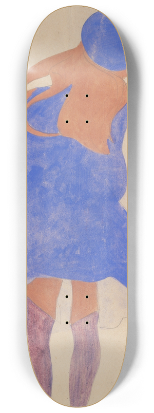 Egon Schiele - Standing Girl, Back View 8.25 inch art skate deck