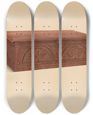 Triptych art skateboard deck of Anne Ger Box_2 by Anne Ger
