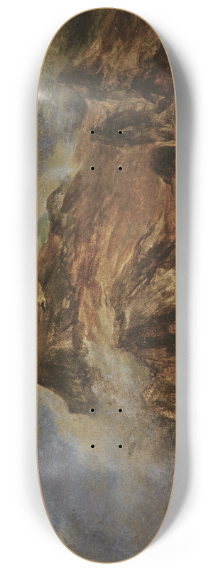 Albert Bierstadt - Study of Rocky Mountains 8.25 inch art skate deck