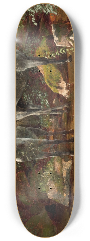 Albert Bierstadt - Study of Wild Horses 8.25 inch art skate deck