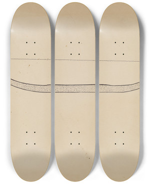 Triptych art skateboard deck of Giacinto Capelli Plate_1 by Giacinto Capelli (20-)