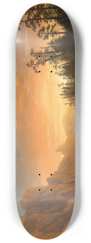 Albert Bierstadt - Sunset in California 8.25 inch art skate deck