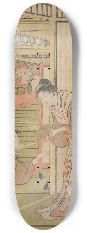 Eishi Hosoda - Three Women at Open Door 8.25 inch art skate deck