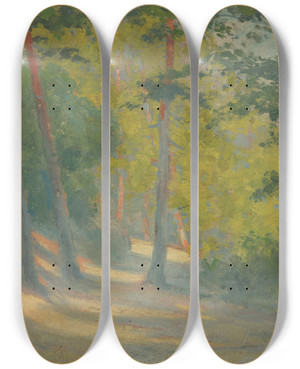 Triptych art skateboard deck of Udovt Ordk Road To Bankov by udovt ordk (1865-1937)