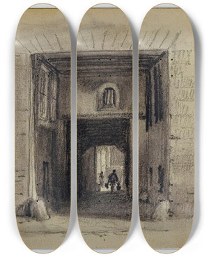 Triptych art skateboard deck of Augustesbastien Bnard Passage Saint Jean De Latran_2 by Auguste-Sbastien Bnard (1810-1873) Triptych art skateboard deck of Augustesbastien Bnard Passage Saint Jean De Latran_2 by Auguste-Sbastien Bnard (1810-1873)