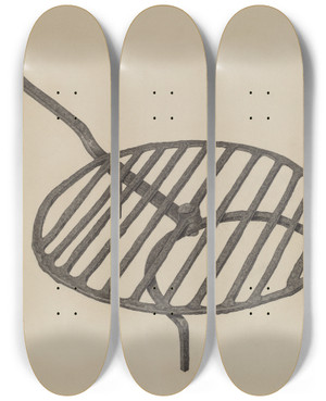 Triptych art skateboard deck of Salvatore Borrazzo Gridiron_2 by Salvatore Borrazzo Triptych art skateboard deck of Salvatore Borrazzo Gridiron_2 by Salvatore Borrazzo