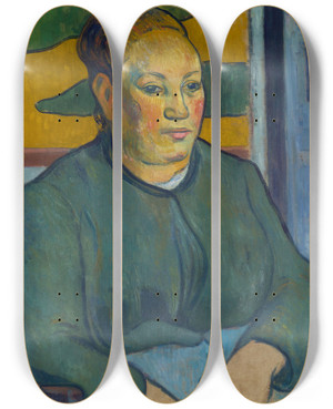 Triptych art skateboard deck of Paul Gauguin Madame Roulin by Paul Gauguin (1848-1903)