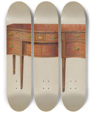 Triptych art skateboard deck of Harry Eisman Sideboard_1 by Harry Eisman Triptych art skateboard deck of Harry Eisman Sideboard_1 by Harry Eisman