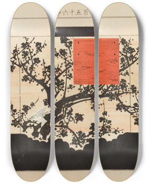 Triptych art skateboard deck of Seiko Ueno Yachigusa V 6 Pl06 by Seiko Ueno (19-20-)