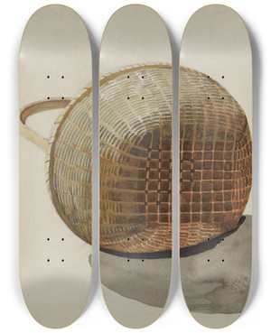 Triptych art skateboard deck of Kapousouz Shaker Basket by Kapousouz