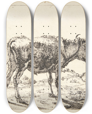 Triptych art skateboard deck of Marcus De Bye Stende Stud Vendt Mod Hjre by Marcus de Bye (1638-1688) Triptych art skateboard deck of Marcus De Bye Stende Stud Vendt Mod Hjre by Marcus de Bye (1638-1688)