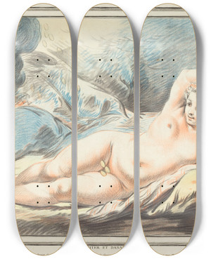Triptych art skateboard deck of Louismarin Bonnet Jupiter And Dana by Louis Marin Bonnet (1736-1793) Triptych art skateboard deck of Louismarin Bonnet Jupiter And Dana by Louis Marin Bonnet (1736-1793)