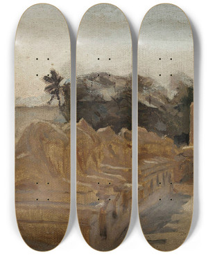 Triptych art skateboard deck of Jan Cigliski Sphinx Alley Temple Of Amunre In Karnak From The Journey To Egypt by Jan Ciaglinski (1858-1913) Triptych art skateboard deck of Jan Cigliski Sphinx Alley Temple Of Amunre In Karnak From The Journey To Egypt by Jan Ciaglinski (1858-1913)