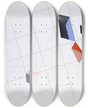 Triptych art skateboard deck of Lszl Moholynagy L Iv by Laszlo Moholy Nagy (1895-1946)
