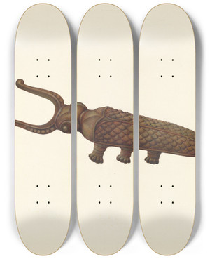 Triptych art skateboard deck of Robert Wr Taylor Bootjack by Robert W R Taylor (20-)