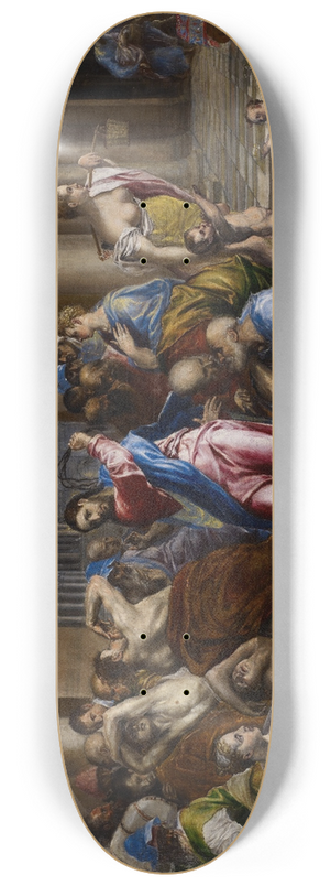 El Greco (Domenikos Theotokopoulos) - Christ Driving the Money Changers from the Temple 8.25 inch art skate deck El Greco (Domenikos Theotokopoulos) - Christ Driving the Money Changers from the Temple 8.25 inch art skate deck