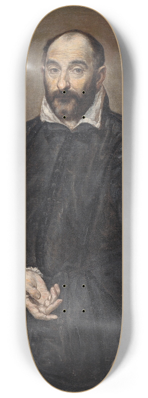 El Greco (Domenikos Theotokopoulos) - Portrait of a Man 8.25 inch art skate deck