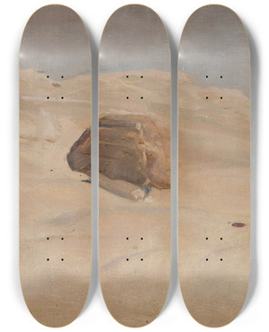 Triptych art skateboard deck of Jan Cigliski Sphinx From The Journey To Egypt by Jan Ciaglinski (1858-1913) Triptych art skateboard deck of Jan Cigliski Sphinx From The Journey To Egypt by Jan Ciaglinski (1858-1913)