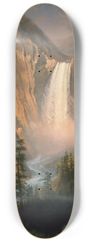 Albert Bierstadt - Yellowstone Falls 8.25 inch art skate deck