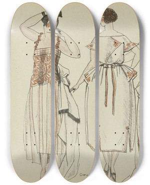 Triptych art skateboard deck of Mario Simon Doeuillet Worth by Mario Simon (19-20-) Triptych art skateboard deck of Mario Simon Doeuillet Worth by Mario Simon (19-20-)