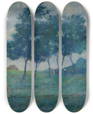 Triptych art skateboard deck of Walter De Navazio Momento Gris by Walter de Navazio (1887-1921)