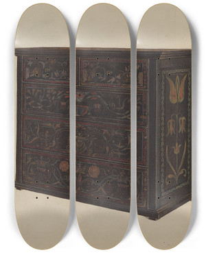 Triptych art skateboard deck of Martin Partyka Painted Chest Of Drawers by Martin Partyka Triptych art skateboard deck of Martin Partyka Painted Chest Of Drawers by Martin Partyka