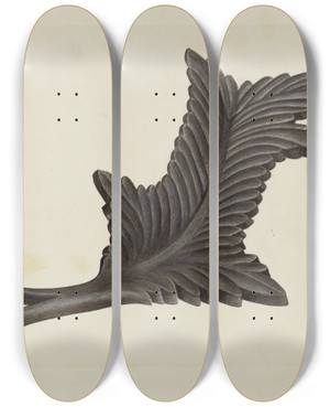 Triptych art skateboard deck of William Roberts Trivet by William Roberts (1895-1980)