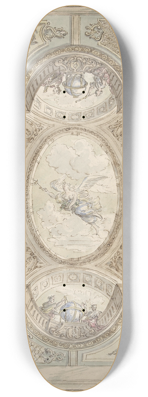 Elias van Nijmegen - Ontwerp voor een plafondschildering met centraal een voorstelling van Aurora 8.25 inch art skate deck Elias van Nijmegen - Ontwerp voor een plafondschildering met centraal een voorstelling van Aurora 8.25 inch art skate deck