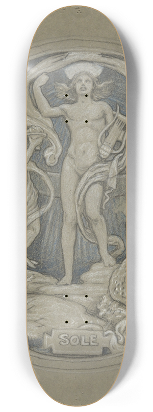 Elihu Vedder - Apollo andAttendants 8.25 inch art skate deck