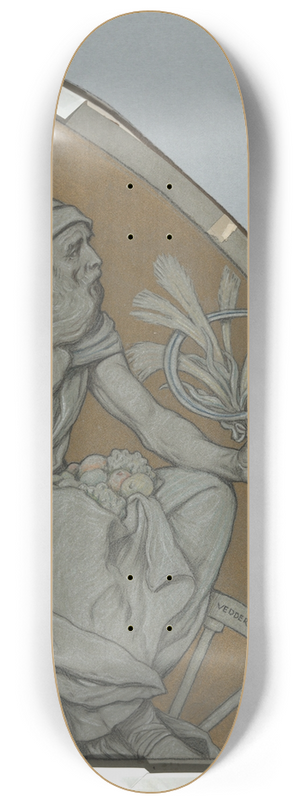 Elihu Vedder - Cartoon forSaturn 8.25 inch art skate deck