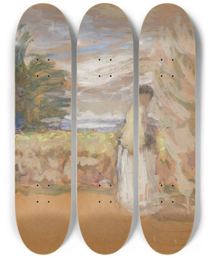 Triptych art skateboard deck of Douard Vuillard Femme Au Jardin by douard Vuillard (1868-1940) Triptych art skateboard deck of Douard Vuillard Femme Au Jardin by douard Vuillard (1868-1940)