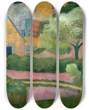 Triptych art skateboard deck of Jan Verkade Farmyard At Le Pouldu by Jan Verkade (1868-1946) Triptych art skateboard deck of Jan Verkade Farmyard At Le Pouldu by Jan Verkade (1868-1946)