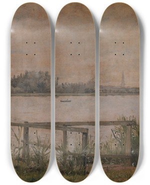 Triptych art skateboard deck of Christen Kbke View Of Copenhagen Seen From Dosseringen by Christen Kobke (1810-1848) Triptych art skateboard deck of Christen Kbke View Of Copenhagen Seen From Dosseringen by Christen Kobke (1810-1848)